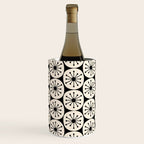 Mid Century Modern Atomic Dots Fun Retro Black and Cream Pattern Wine Chiller Gallery Image 3