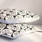 Mid Century Modern Atomic Dots Fun Retro Black and Cream Pattern Pillow Sham Gallery Image 3