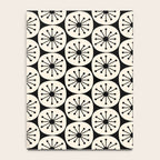 Mid Century Modern Atomic Dots Fun Retro Black and Cream Pattern Notebook Gallery Image 4