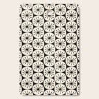Mid Century Modern Atomic Dots Fun Retro Black and Cream Pattern Cutting Board Gallery Image 1
