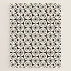 Mid Century Modern Atomic Dots Fun Retro Black and Cream Pattern Jigsaw Puzzle Gallery Image 1