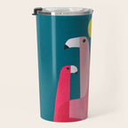 Pink flamingoes Travel Mug Gallery Image 3