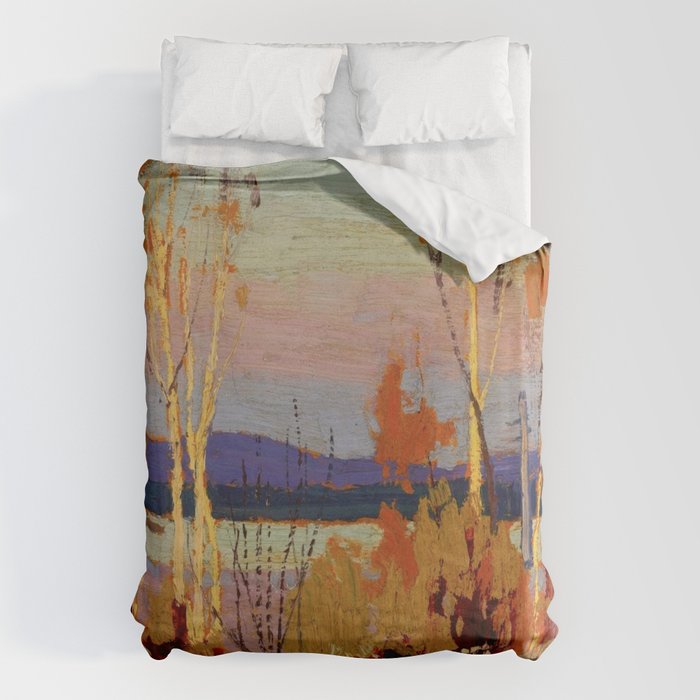 Tom Thomson Birches 1916 Canadian Landscape Artist Duvet Cover Gallery Image 6