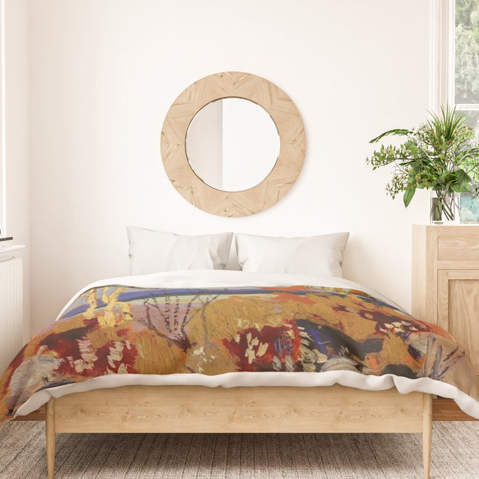 Tom Thomson Birches 1916 Canadian Landscape Artist Duvet Cover Gallery Image 3