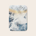 Sunset [1]: a bright, colorful abstract piece in blue, gold, and white by Alyssa Hamilton Art Bath Mat Gallery Image 1