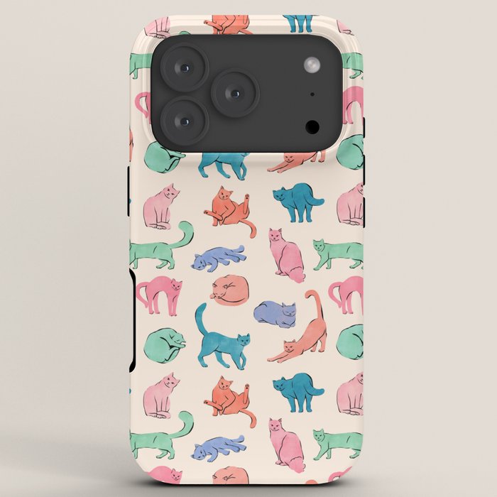 Pastel Cats iPhone Case Gallery Image 7