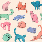 Pastel Cats Coffee Mug Gallery Image 2