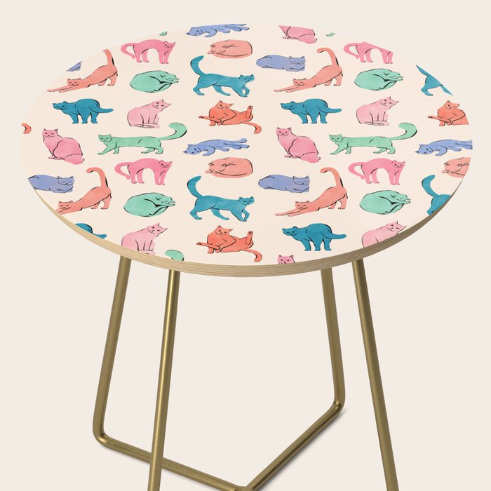 Pastel Cats Side Table Gallery Image 2