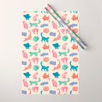 Pastel Cats Wrapping Paper Gallery Image 1