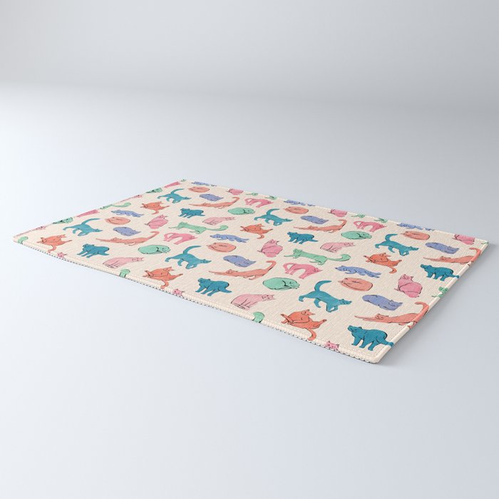 Pastel Cats Rug Gallery Image 3