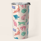 Pastel Cats Travel Mug Gallery Image 2