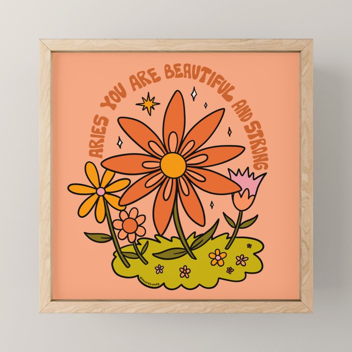 Aries Flower Mini Art Print Gallery Image 1