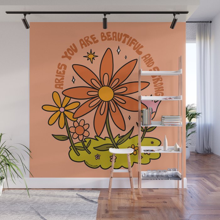 Aries Flower Wall Mural Gallery Image 1