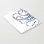 Blue nautical vintage octopus illustration Notebook Gallery Image 3