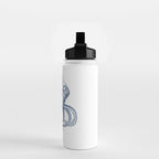 Blue nautical vintage octopus illustration Water Bottle Gallery Image 2