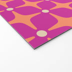 Mid Century Modern Star Pattern 143 Magenta and Orange Welcome Mat Gallery Image 2