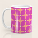 Mid Century Modern Star Pattern 143 Magenta and Orange Coffee Mug Gallery Image 3