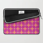 Mid Century Modern Star Pattern 143 Magenta and Orange Laptop Sleeve Gallery Image 2