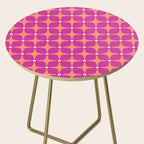 Mid Century Modern Star Pattern 143 Magenta and Orange Side Table Gallery Image 2