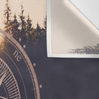 Rose Gold Compass Forest Wall Tapestry Gallery Image 3