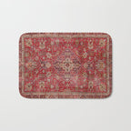 Vintage red geometric carpet Bath Mat Gallery Image 1