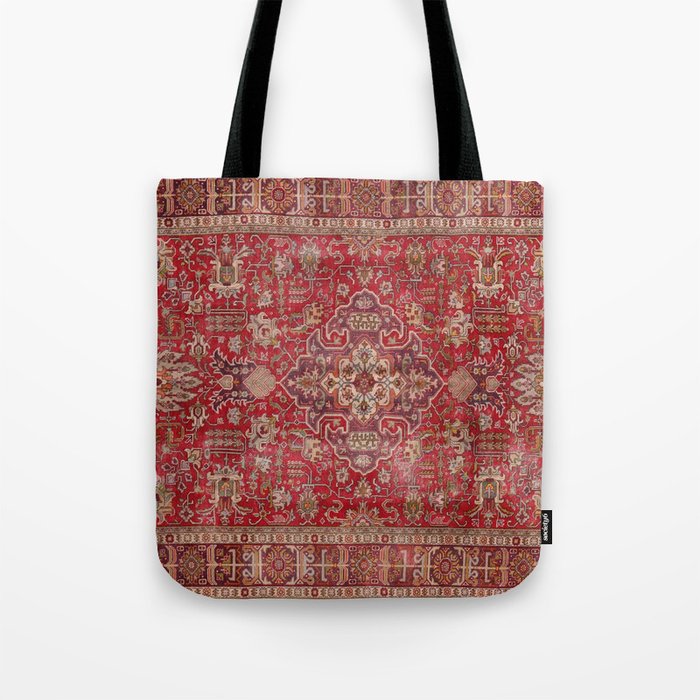 Vintage red geometric carpet Tote Bag Gallery Image 1