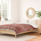 Vintage red geometric carpet Duvet Cover Gallery Image 2