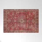 Vintage red geometric carpet Welcome Mat Gallery Image 1