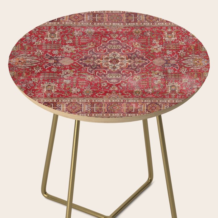 Vintage red geometric carpet Side Table Gallery Image 2