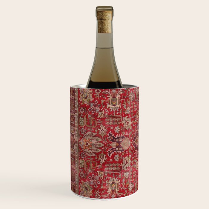 Vintage red geometric carpet Wine Chiller Gallery Image 2