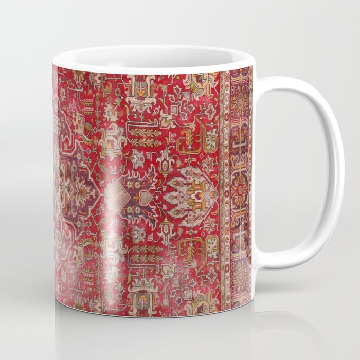 Vintage red geometric carpet Coffee Mug Gallery Image 1
