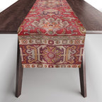 Vintage red geometric carpet Table Runner Gallery Image 1