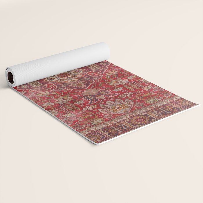 Vintage red geometric carpet Yoga Mat Gallery Image 2