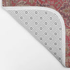 Vintage red geometric carpet Bath Mat Gallery Image 2