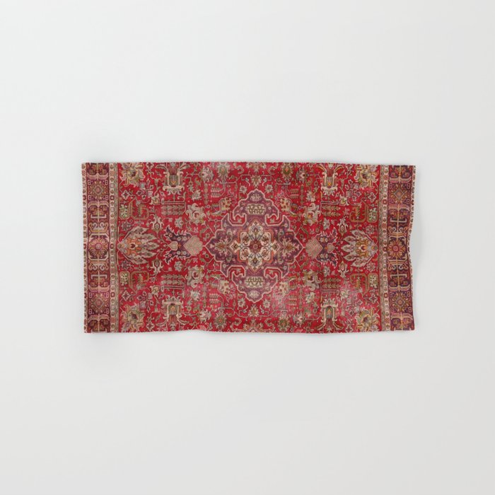 Vintage red geometric carpet Bath Towel Gallery Image 1