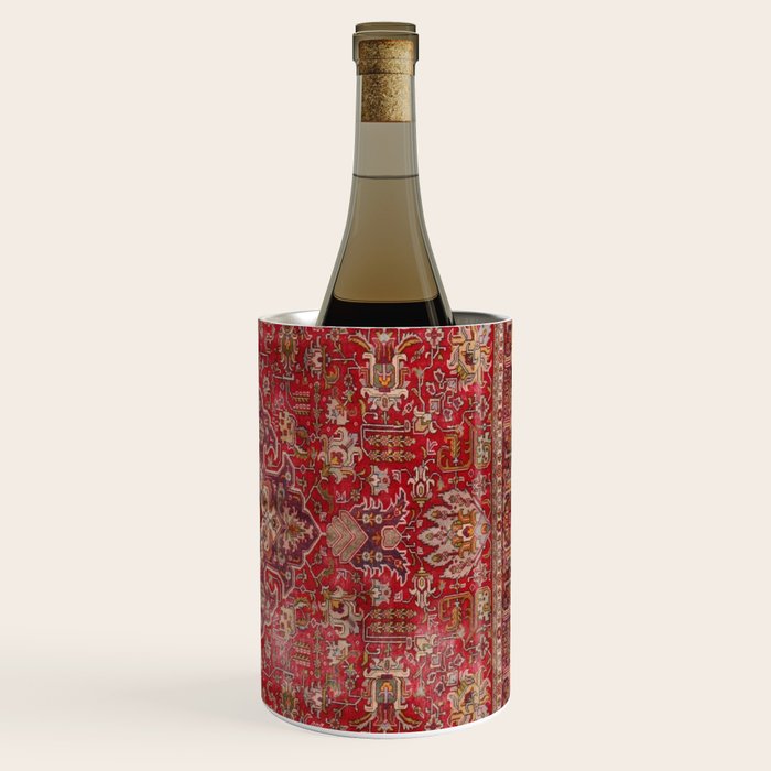 Vintage red geometric carpet Wine Chiller Gallery Image 3