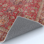 Vintage red geometric carpet Rug Gallery Image 4