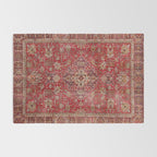 Vintage red geometric carpet Rug Gallery Image 2