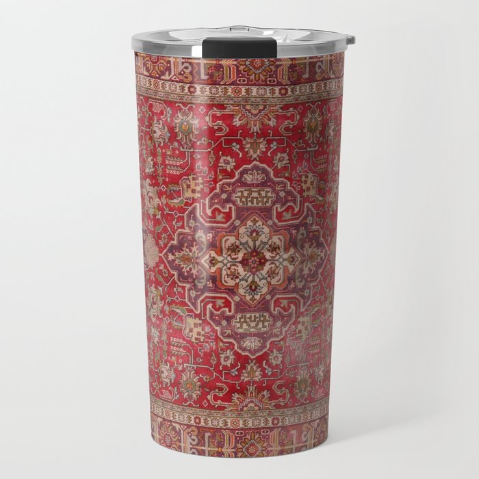 Vintage red geometric carpet Travel Mug Gallery Image 1