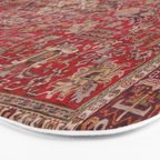 Vintage red geometric carpet Bath Mat Gallery Image 3