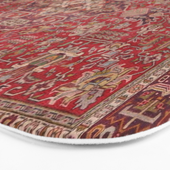 Vintage red geometric carpet Bath Mat Gallery Image 3