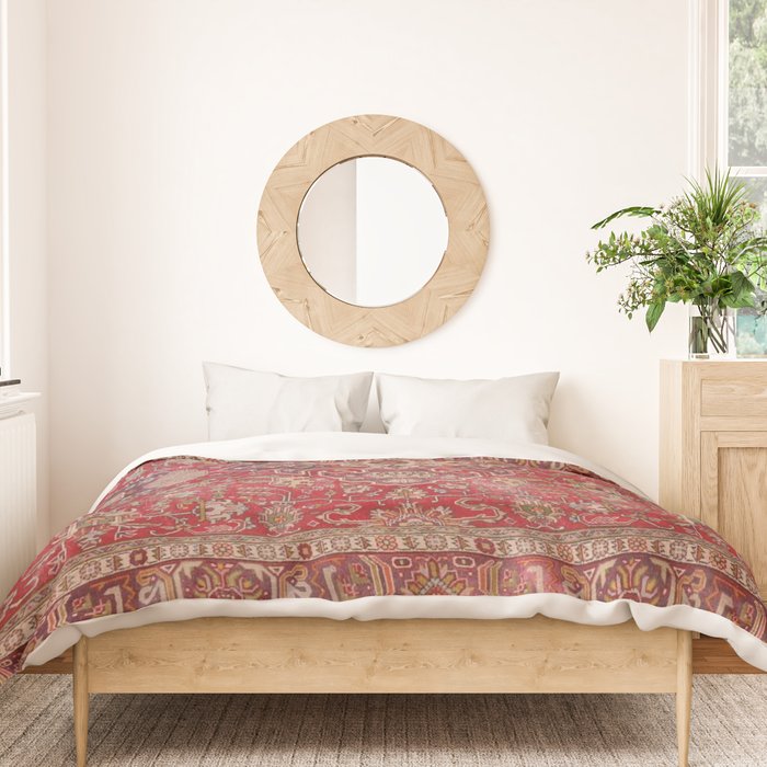 Vintage red geometric carpet Duvet Cover Gallery Image 3