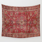 Vintage red geometric carpet Wall Tapestry Gallery Image 4