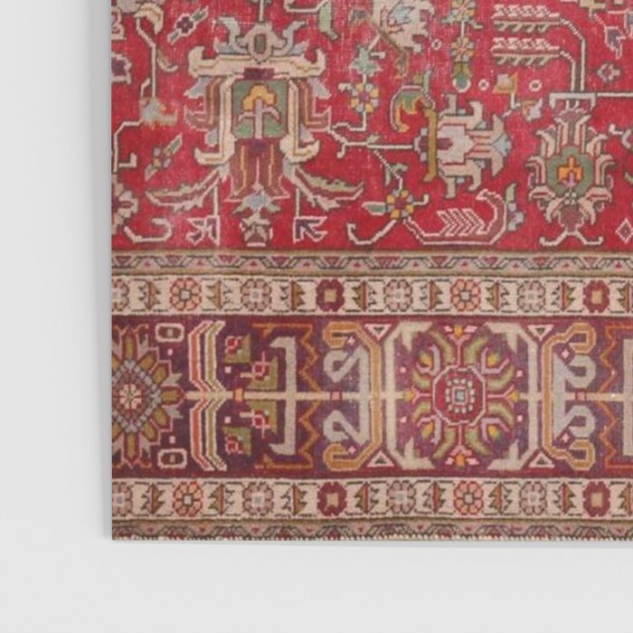 Vintage red geometric carpet Poster Gallery Image 3