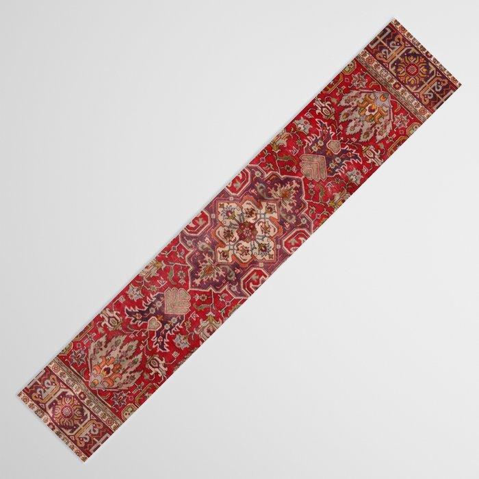 Vintage red geometric carpet Table Runner Gallery Image 3