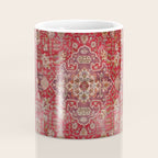 Vintage red geometric carpet Coffee Mug Gallery Image 4