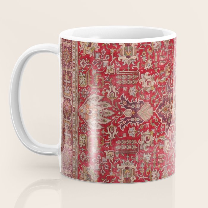 Vintage red geometric carpet Coffee Mug Gallery Image 3