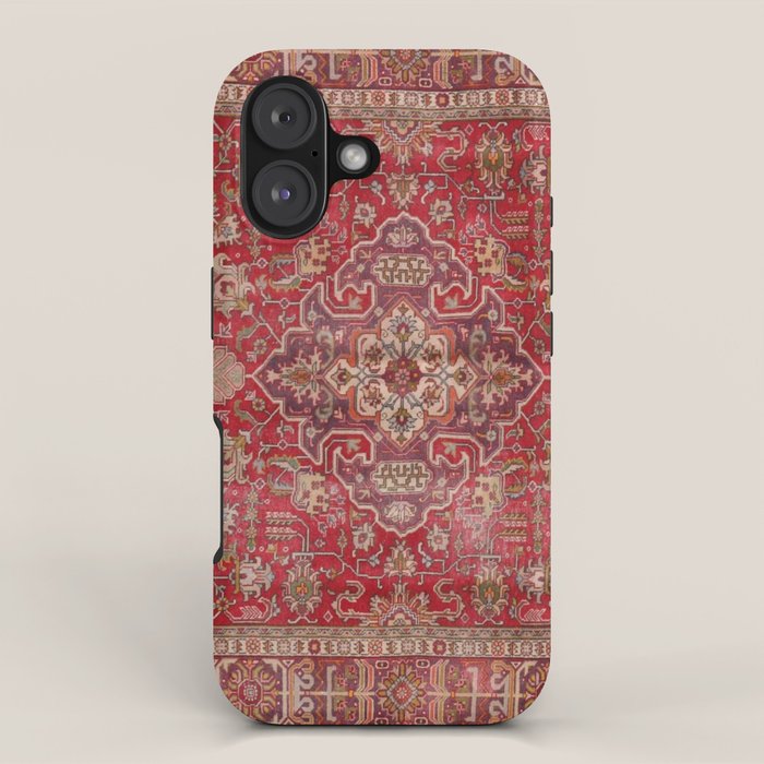 Vintage red geometric carpet iPhone Case Gallery Image 1