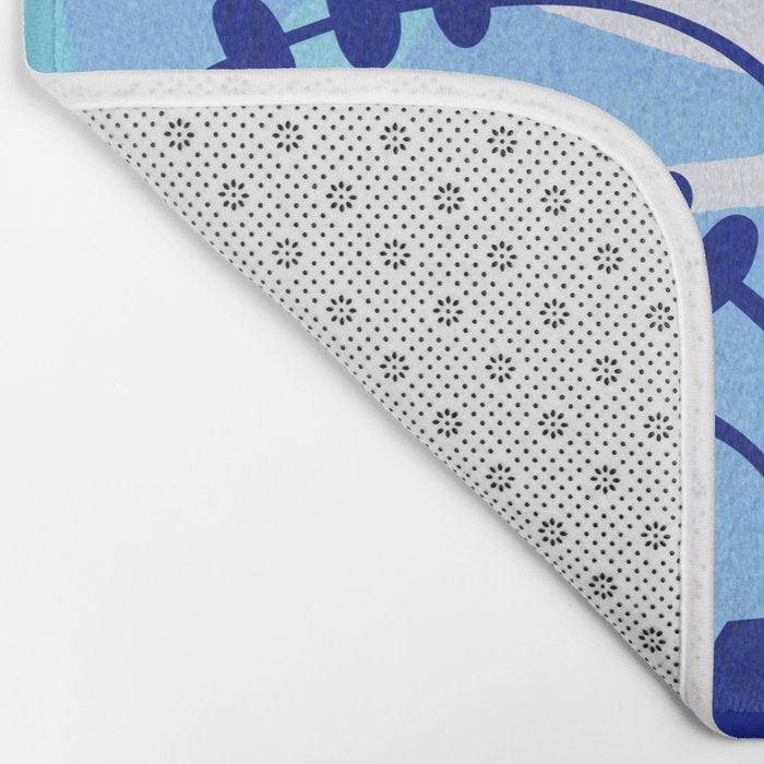 Blossom15-blue Bath Mat Gallery Image 2