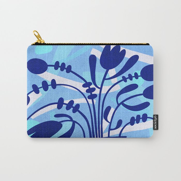 Blossom15-blue Carry All Pouch Gallery Image 1
